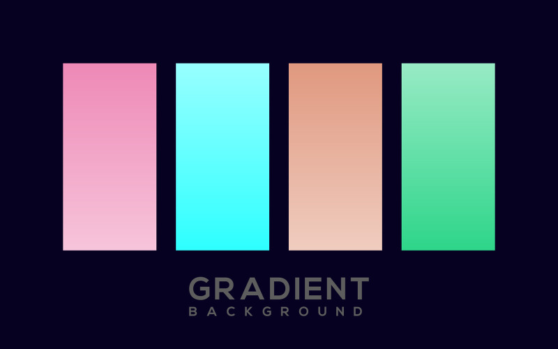 Conjunto de imagens de fundo vetorial de gradiente pastel