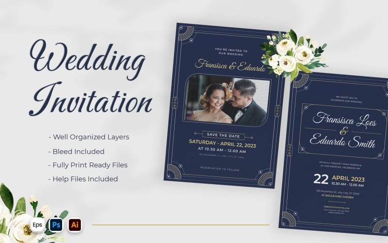 Luxury Wedding Invitation #318325 - TemplateMonster