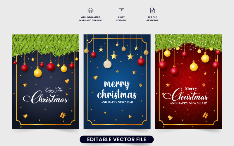 Weihnachtseinladung und Wunschkarte