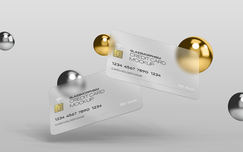 Creditcardmodel met glaseffect Vol 07