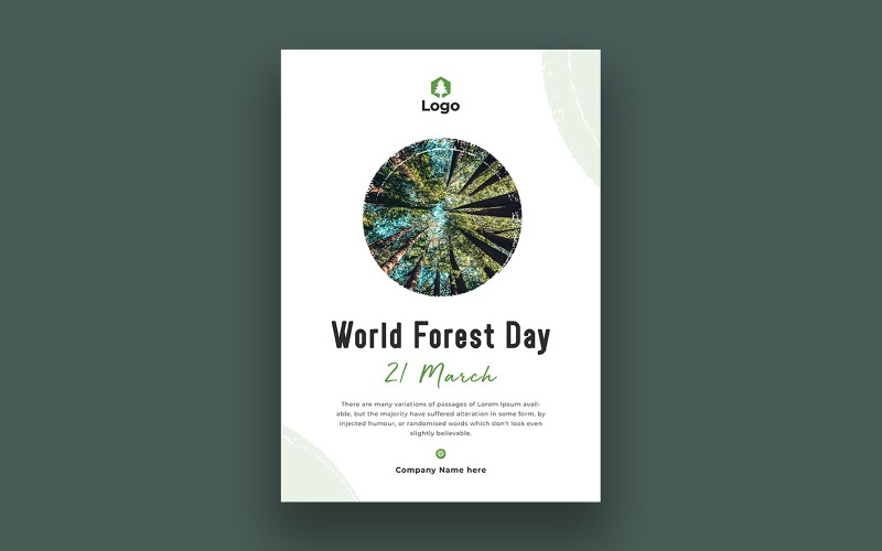 Dünya orman günü el ilanı şablon tasarımı