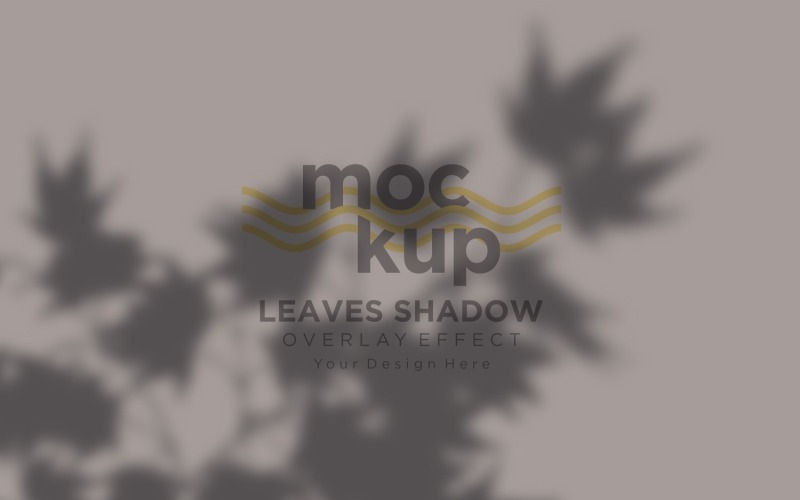 Mockup effetto sovrapposizione ombra foglie 483