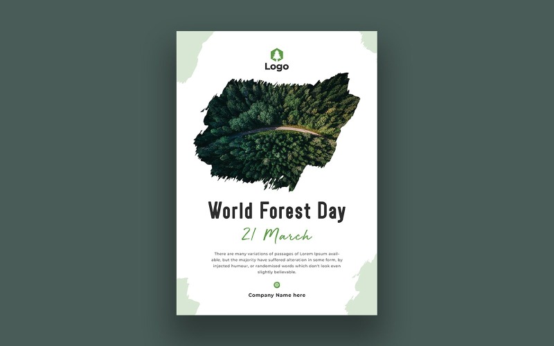 Modello di poster per la giornata mondiale della foresta