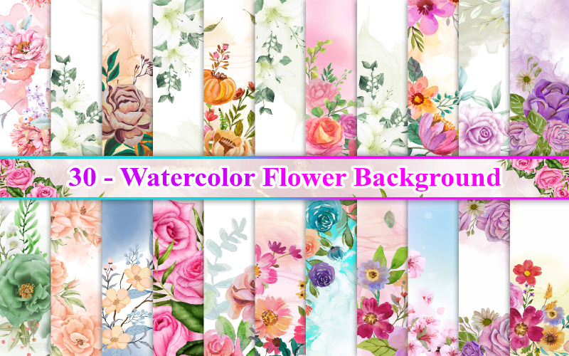 Watercolor Flower Background, Flower Background, Floral Background