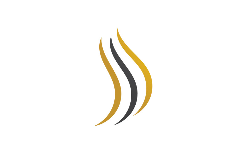 Styl vlnění vlasů černé a zlaté logo v41