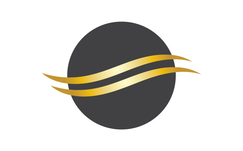Capelli stile onda nero e oro logo versione vettoriale 14