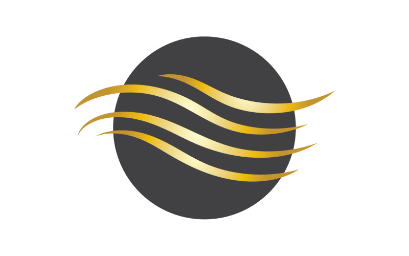 Fryzura w stylu czarno-złotym logo wektor wersja 23