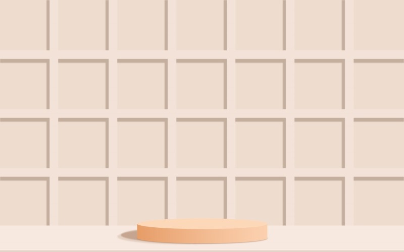 cirkulär podium scen och visa upp bakgrunden 3D-rendering.