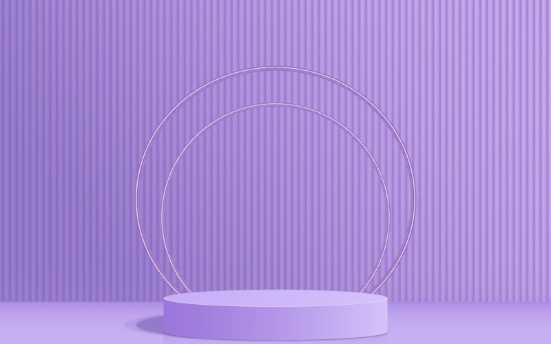 Présentation de la plate-forme podium pour les produits cosmétiques.