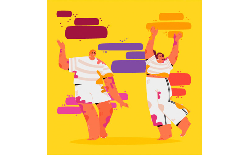 Illustration du festival Holi (conception plate)