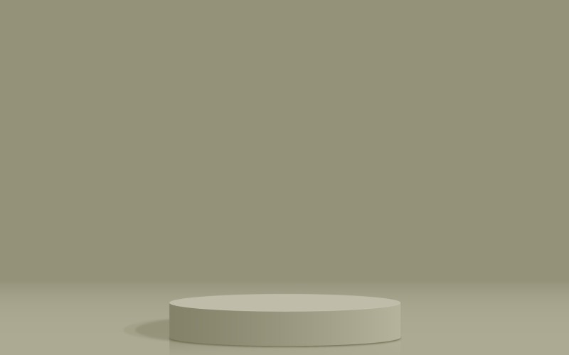 однотонна кругова подіумна сцена та 3d-рендерінг однотонного тла