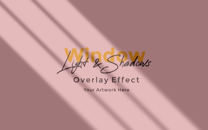 Maqueta de efecto de superposición de sombra de luz solar de ventana 79