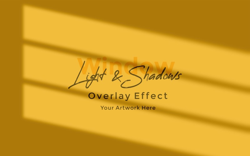 Mockup effetto sovrapposizione ombra luce solare finestra 74