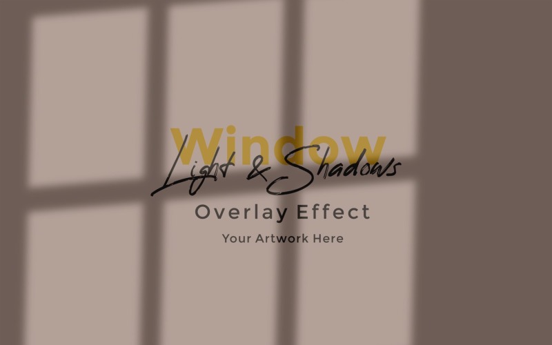 Okno Sunlight Shadow Overlay Effect Makieta 68