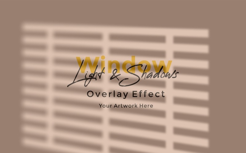 Window Sunlight Shadow Overlay Effect Mockup 60