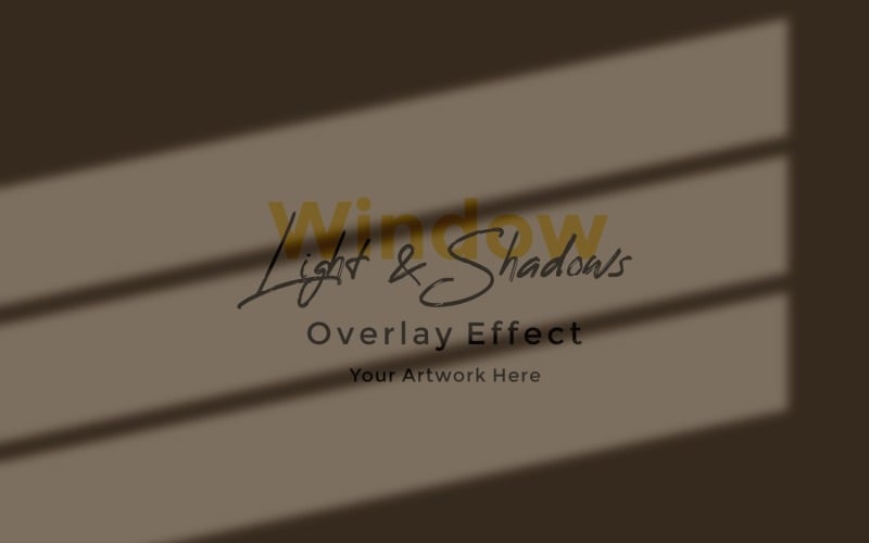Window Sunlight Shadow Overlay Effect Mockup 73