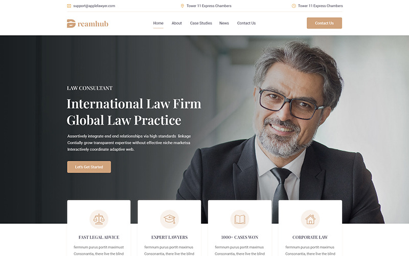 DreamHub Anwalt PSD-Vorlage