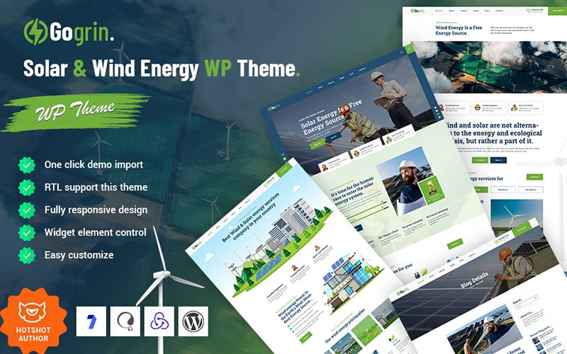 Gogrin - WordPress-Theme für Solar- und Windenergie