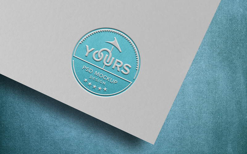 Kağıt model tasarımı üzerine oyulmuş logo