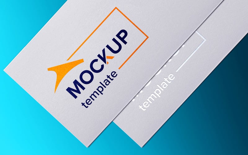 Logo mockup on white paper in two style