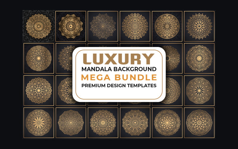 Luksusowe Tło Mandala Na Zaproszenie Karta Mega Pakiet