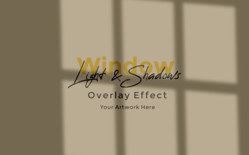 Maqueta de efecto de superposición de sombra de luz solar de ventana 67