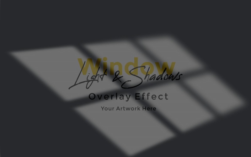 Maquette d'effet de superposition d'ombre de lumière du soleil de fenêtre 72