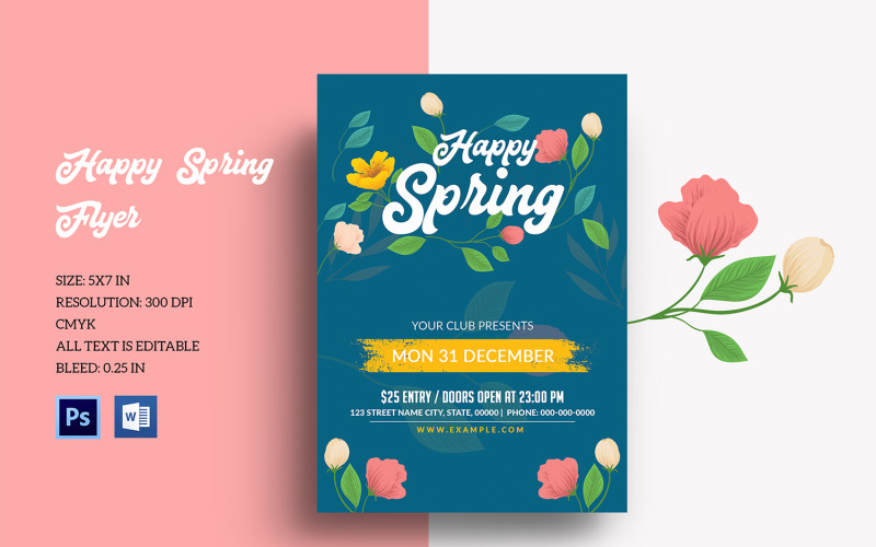 Dépliant d'invitation à la fête du printemps