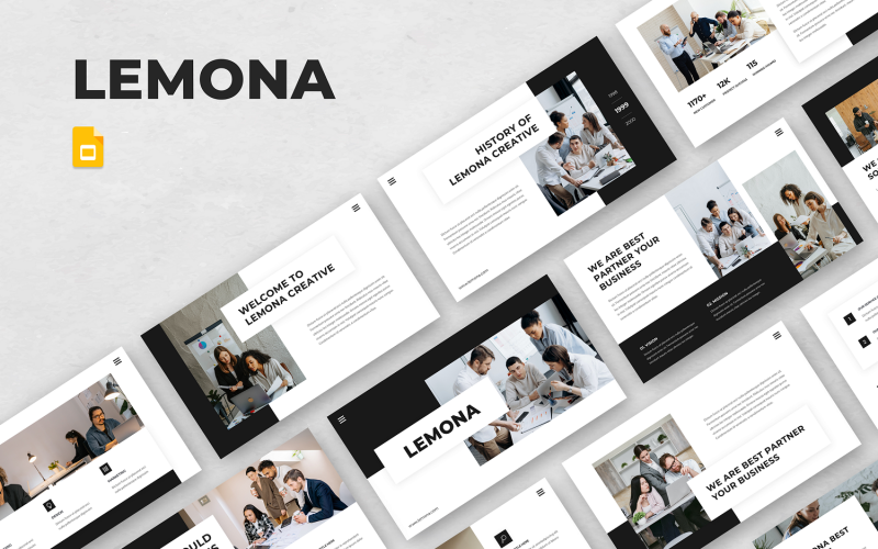 Lemona - Pitch Deck Google Slide-sjabloon