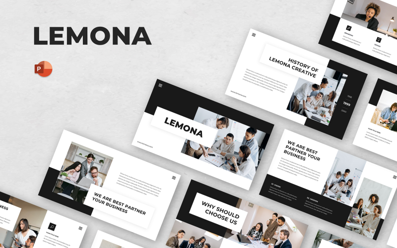 Lemona - Pitch Deck Powerpoint-sjabloon