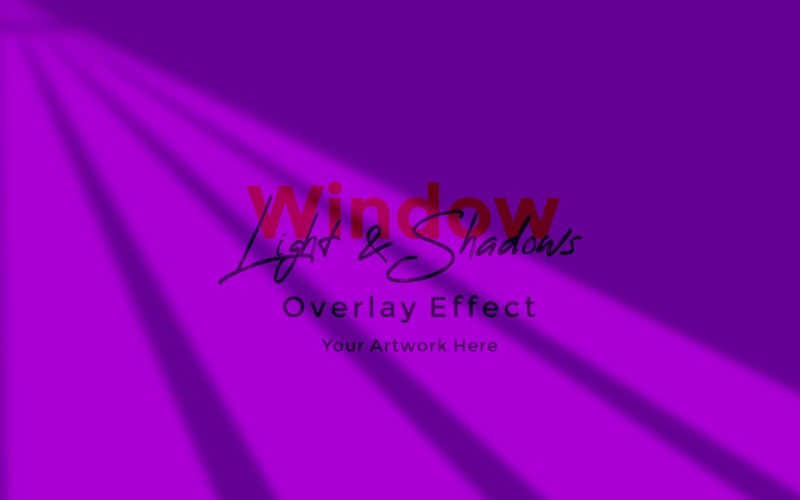 Window Sunlight Shadow Overlay Effect Mockup 106