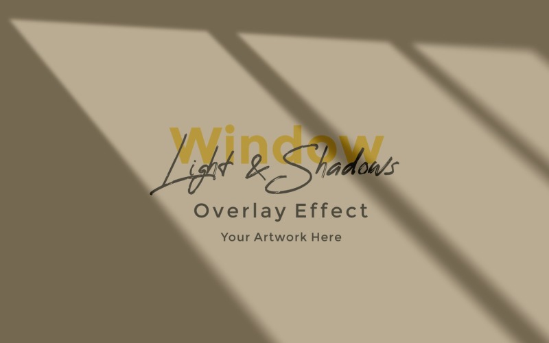 Window Sunlight Shadow Overlay Effect Mockup 157
