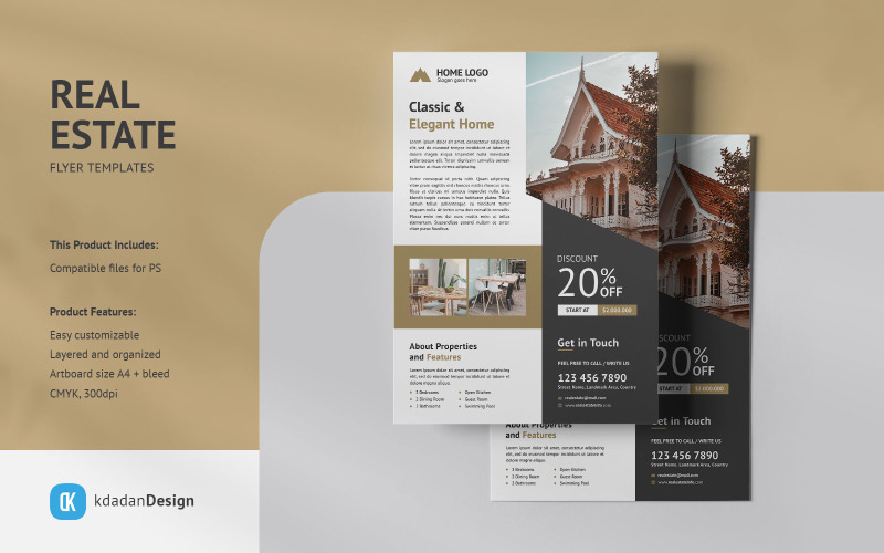 Real Estate Flyer Psd Templates Vol 068 - Templatemonster