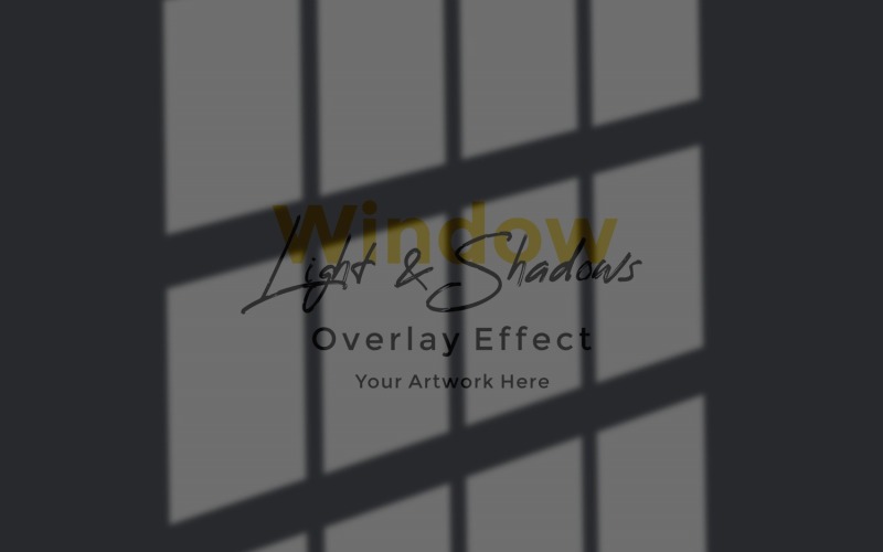 Window Sunlight Shadow Overlay Effect Mockup 142