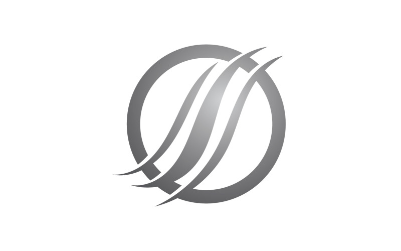 Haarlijn golf ontwerp logo en symbool vector v33