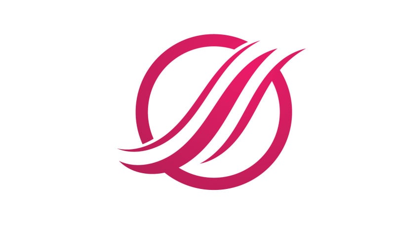 Hair line wave design  logo and symbol vector v28