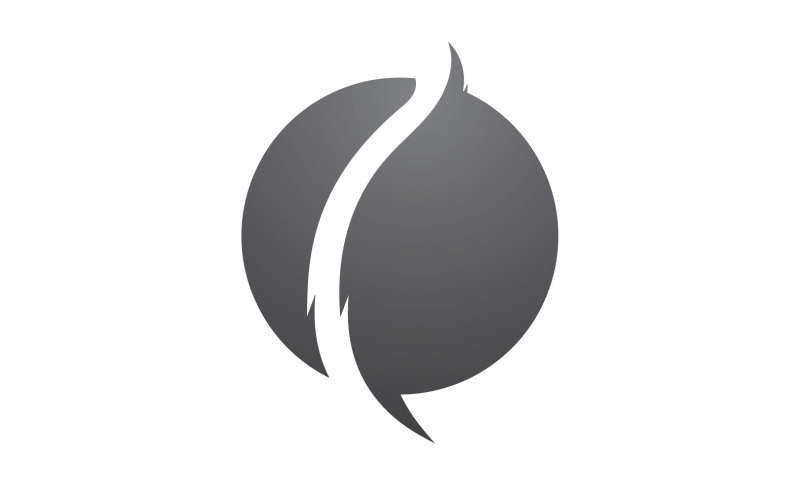 Logo de conception d'onde de ligne de cheveux et vecteur de symbole v4