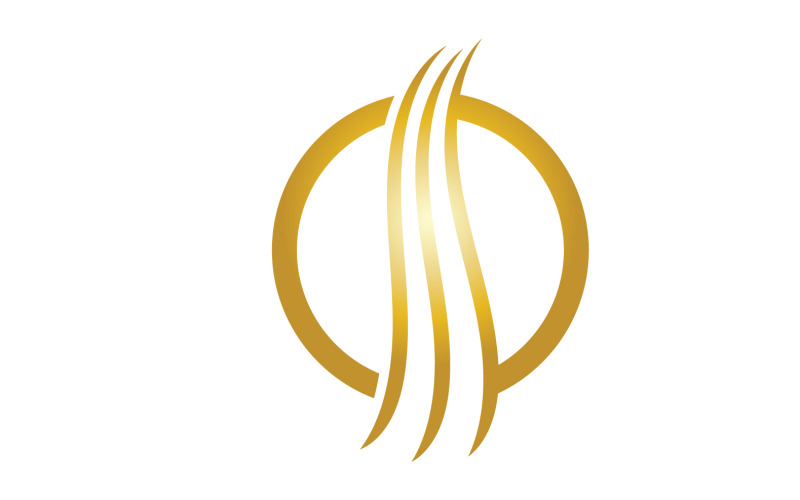 Logo projektu fala linii włosów i wektor symboli v11