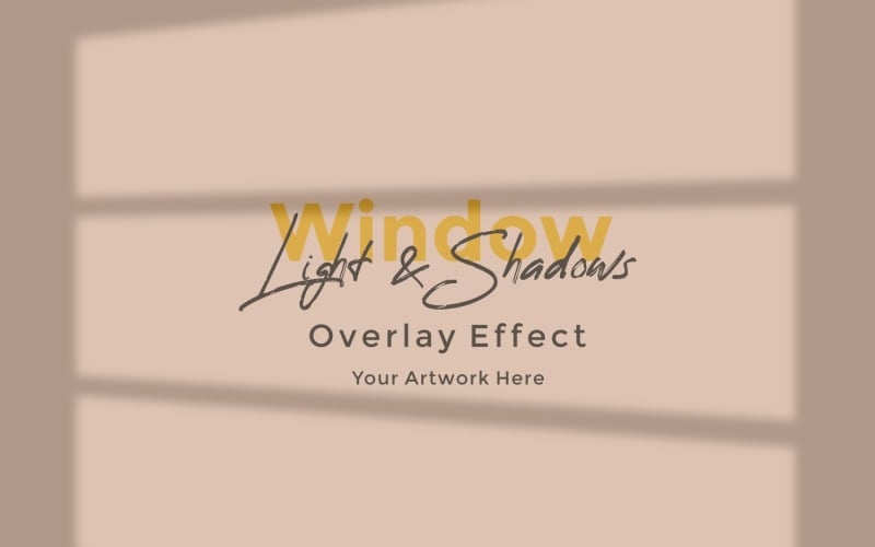 Window Sunlight Shadow Overlay Effect Mockup 220