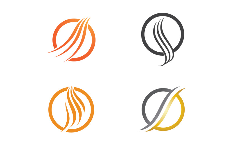 Logo linii włosów i wektor symboli v64