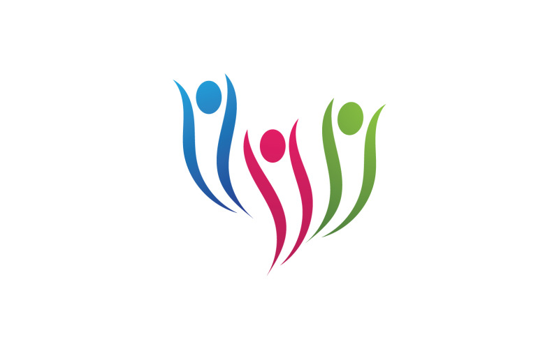 Lidský charakter zdraví lidí života logo vektor 13