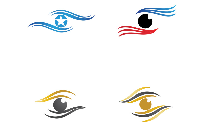Oční péče zdraví očí logo vector v13