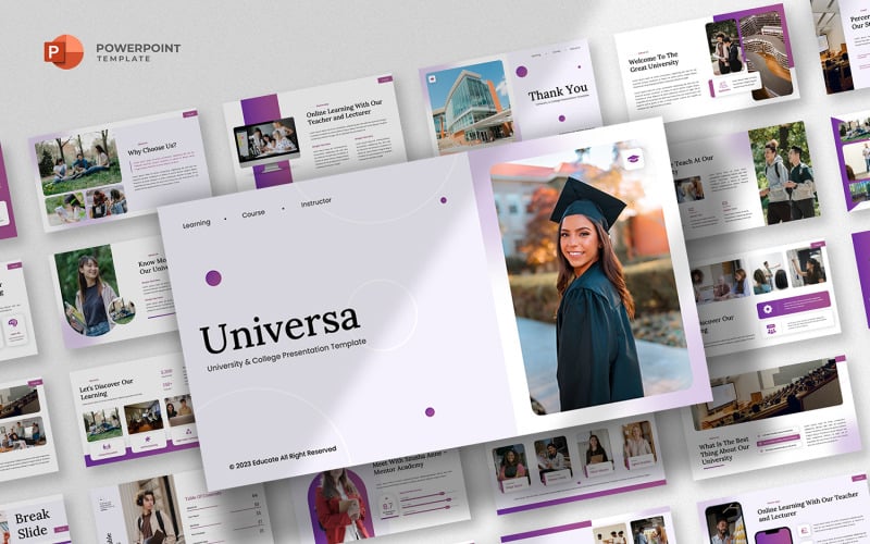 Universa - Onderwijs Sjablonen PowerPoint presentatie