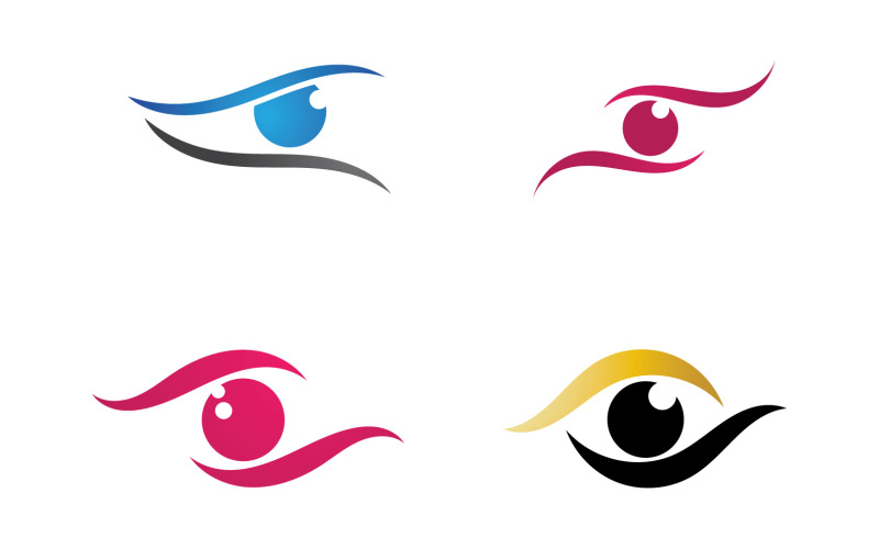 vetor de logotipo de olhos de saúde para cuidados com os olhos v12