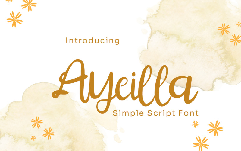 Ayeilla - Egyszerű Script Font