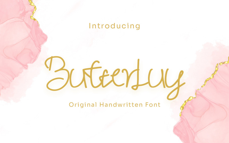 Butterluy - handskrivet teckensnitt