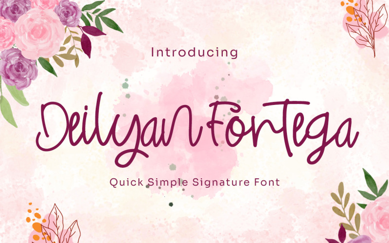Deilyan Fortega - Eenvoudig handtekeninglettertype