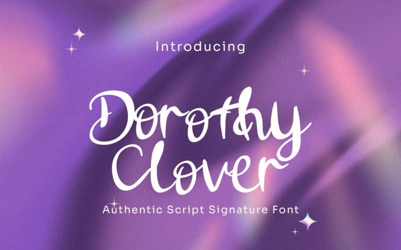 Dorothy Clover - fonte de assinatura de script