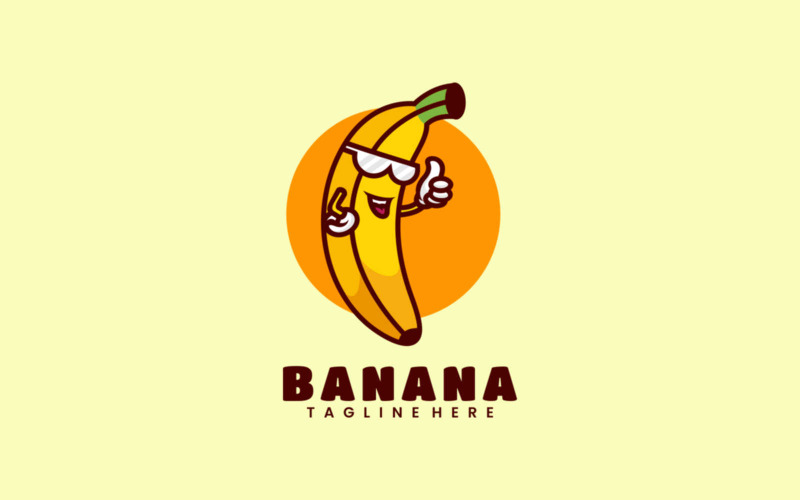 Logo kreskówka maskotka banan