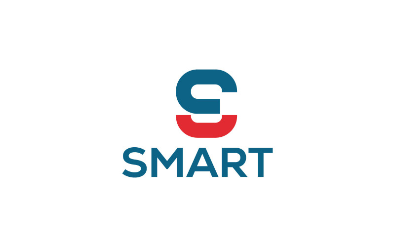 SC або CS лист логотип шаблон оформлення
